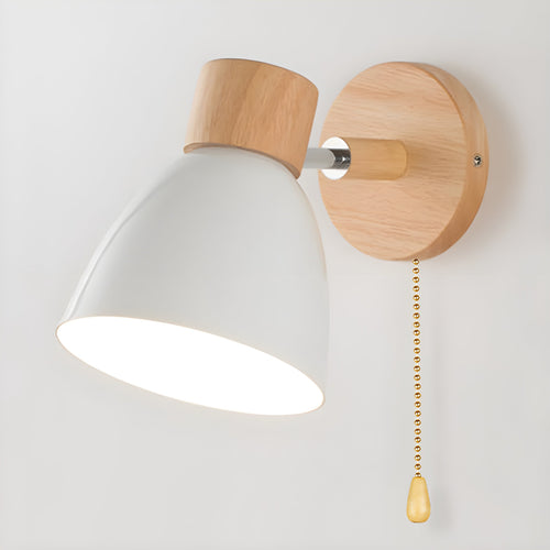 Skanto | Wood Nordic Vegglampe med Bryter for Soverommet