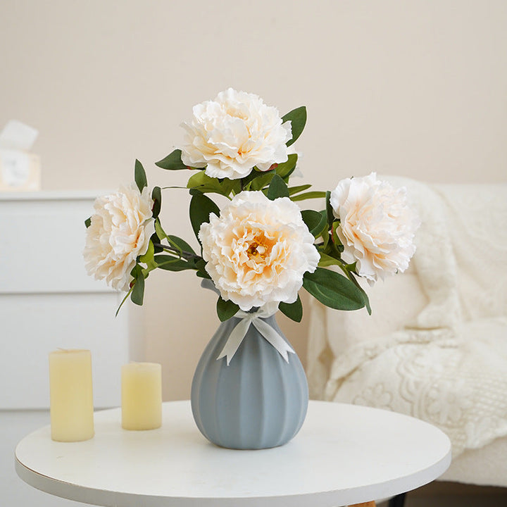 Kunstige 5 store hodet pæoner blomster | Skanto