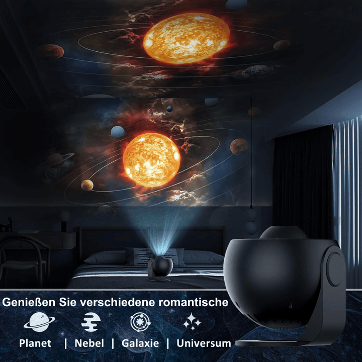 Skanto | CELESTICAST – HD Stjerneprojektor med 13 Galakseplater og Timerfunksjon