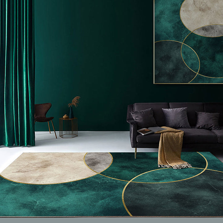 Skanto | Flatt teppe Geometrisk Polyester Vaskbar Anti-skli