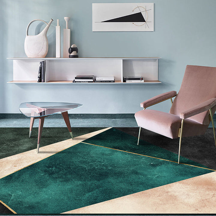 Skanto | Flatt teppe Geometrisk Polyester Vaskbar Anti-skli