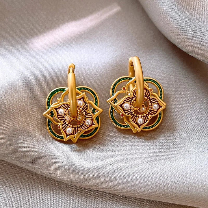 Skanto | Geometric Rangoli Jhumka Øredobber