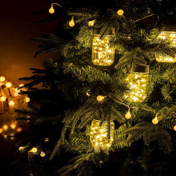 Solcellelampe med dekorativ LED-stripe og håndtak - 2 stk - | Skanto