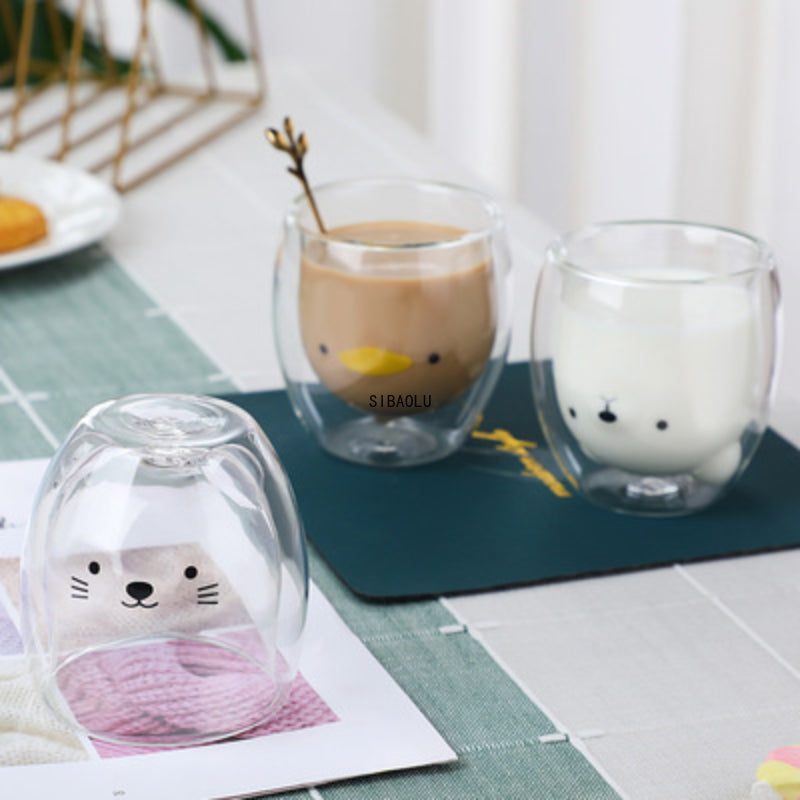Glasskrus Dobbelveggs Glasskrus Bjørn Dyr Dobbel Lag Glasskrus | Skanto