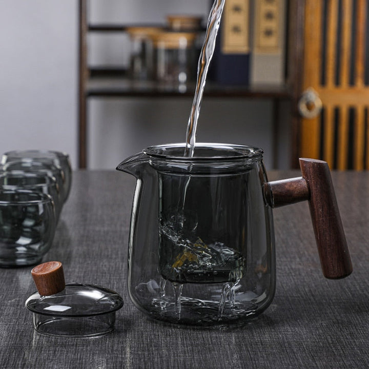 Glass Tekanne Tre håndtak Te-seremoni Gjennomsiktig Sett Kopp | Skanto