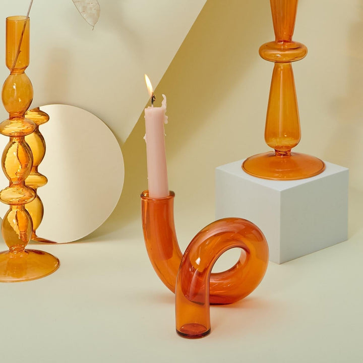 Skanto | Lysestake laget av glassvase