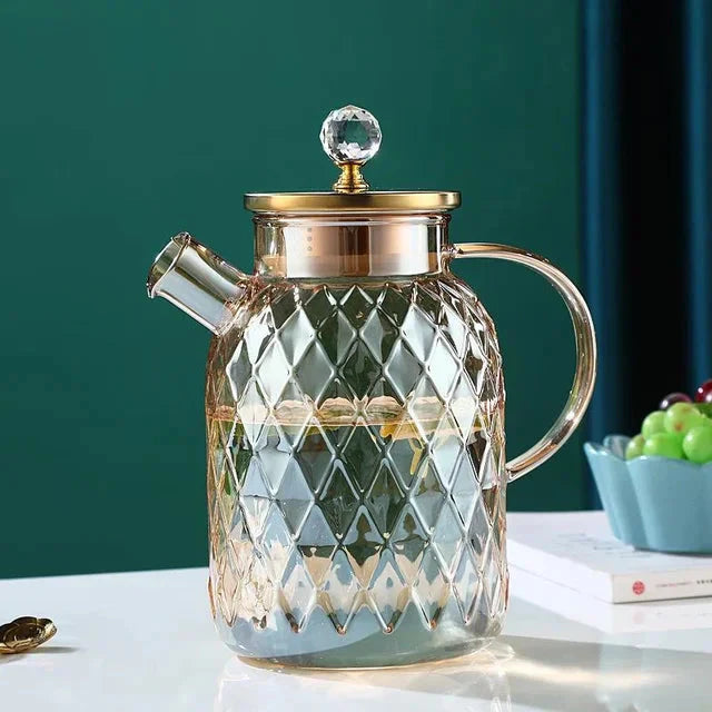 Glass Vannflasker Ambefarge Hjem Blomster Tekopp Kjele Termoskanne | Skanto
