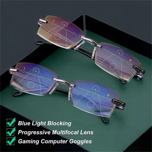 Brille med Blaulichtfilter og Gleitsichtstärke – VisionGuard