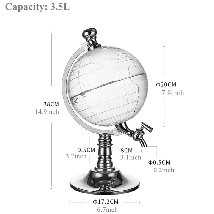 Globe Dekanter Drikkedispenser Hjem Bar Sprit Dispenser Dekanter | Skanto