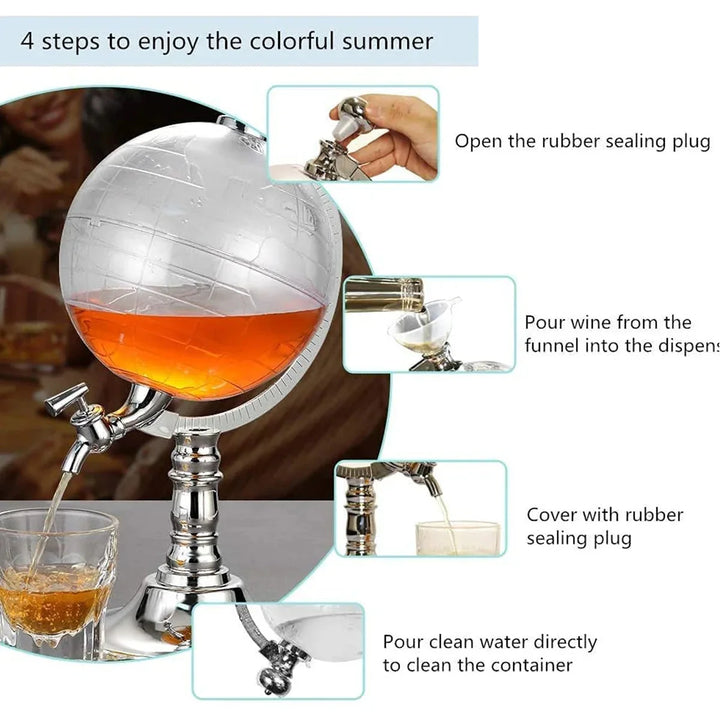 Globe Dekanter Drikkedispenser Hjem Bar Sprit Dispenser Dekanter | Skanto