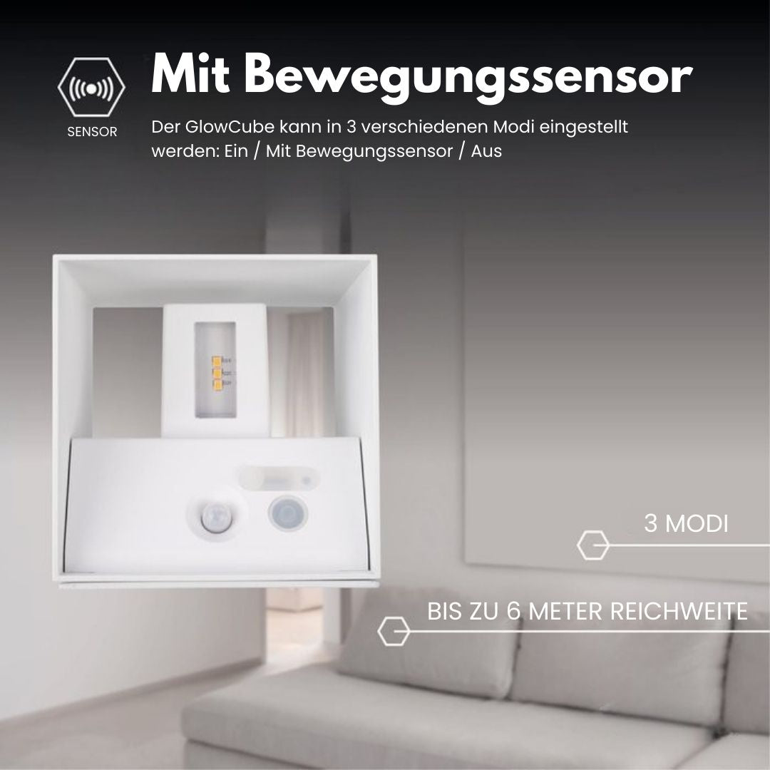 Cubic Ledningsfri Bevegelsessensor Vegglys | Skanto
