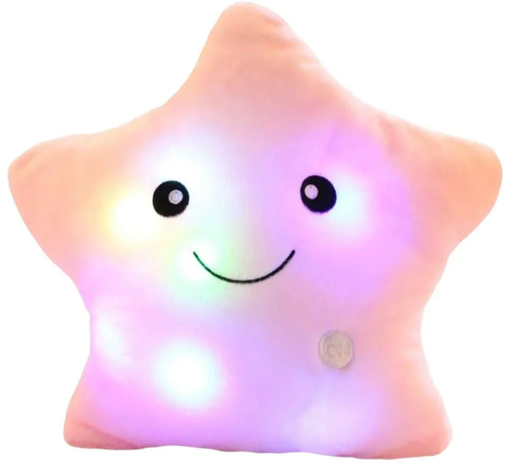 Skanto | Bright Star Pute – Koselig LED Stoffpute med Fargeendring & Søtt Design