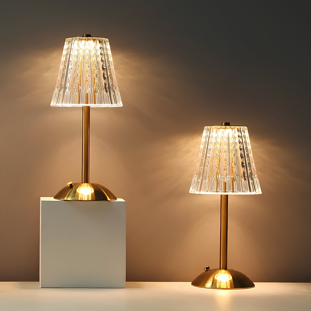 Skanto | Gylden Krystall Bordlampe - Aurora Luxe