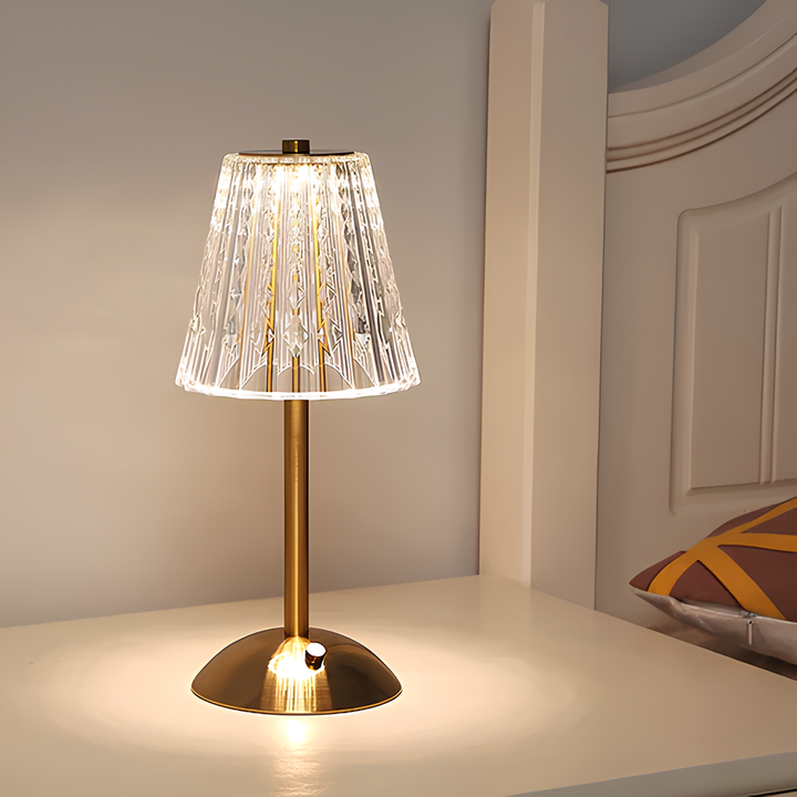 Skanto | Gylden Krystall Bordlampe - Aurora Luxe