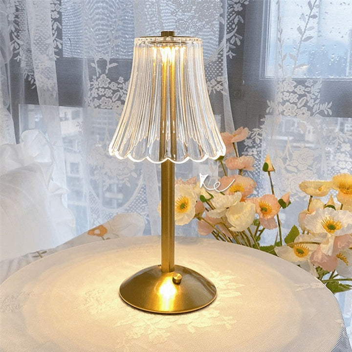 Skanto | Gylden Krystall Bordlampe - Aurora Luxe