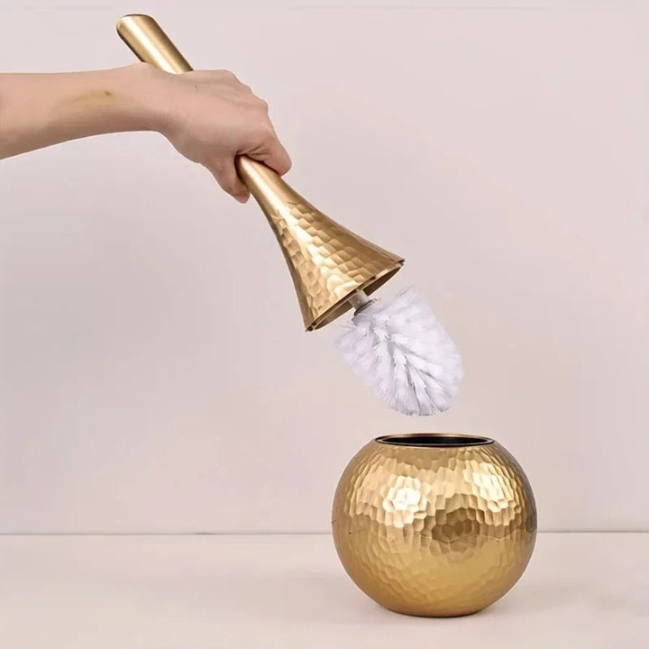 Skanto | GOLDENLUXE – Skulpturert toalettbørste med elegant metallisk design for moderne bad