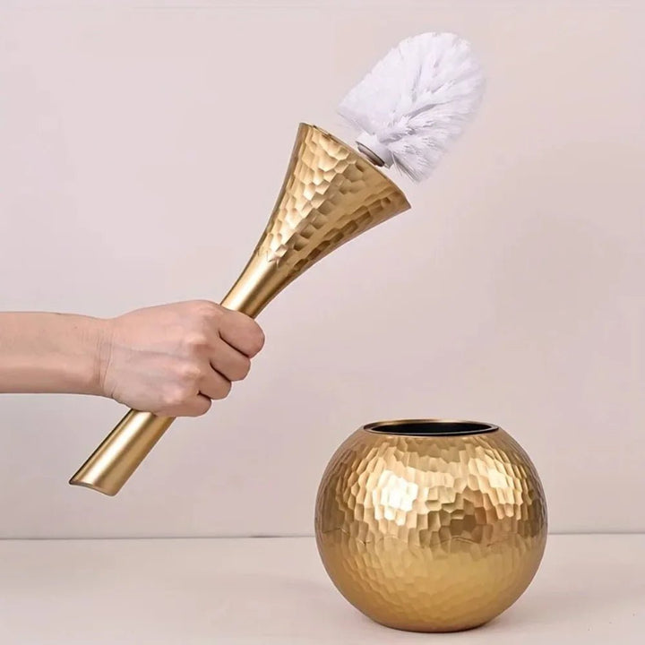 Skanto | GOLDENLUXE – Skulpturert toalettbørste med elegant metallisk design for moderne bad