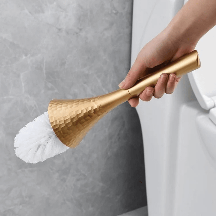 Skanto | GOLDENLUXE – Skulpturert toalettbørste med elegant metallisk design for moderne bad