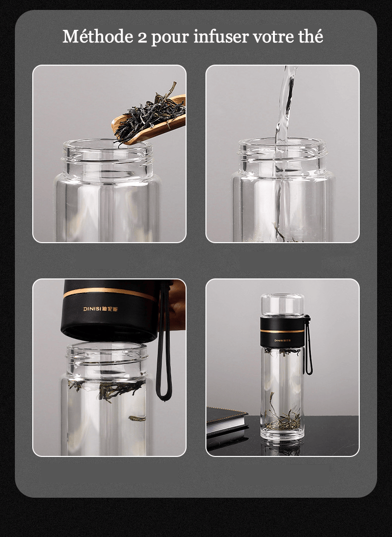 Skanto teinfuser i krystallklart glass
