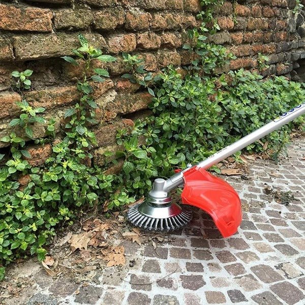 Skanto | Weed Brush for Trimmer – Robust Wire Brush Made of Steel for Joint Paving Garden Care