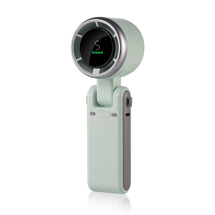 Sammenleggbar håndholdt turbo vifte med digital skjerm | Skanto
