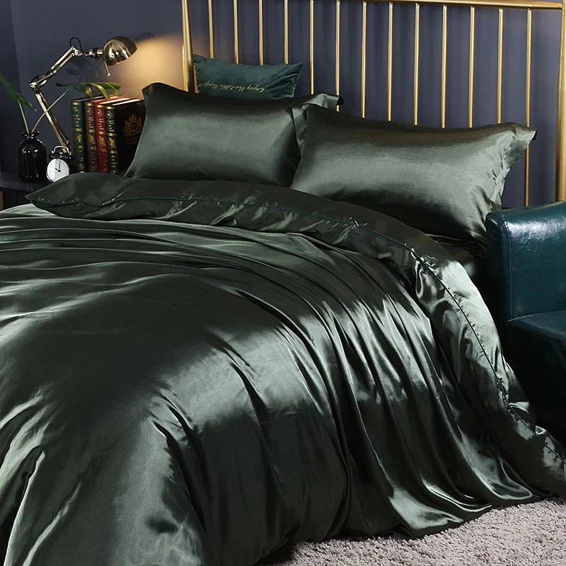 Skanto | Elegant Satin Silke Sengetøy Sett - Luksuriøs Komfort for Hver Natt