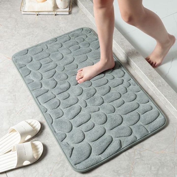 Pebble Design Baderomsmatte med Minne Skum | Skanto