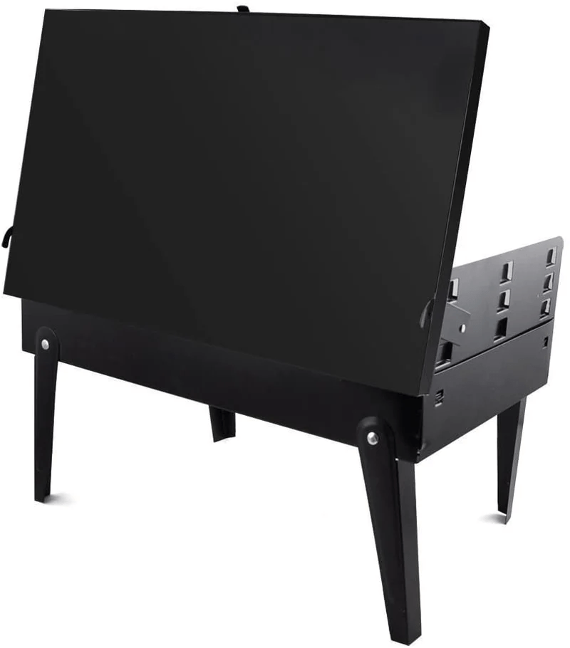 Skanto | Grillmate Fold – Sammenleggbart stål kofferthusgrill for hage, camping og utendørs BBQ