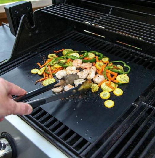 Skanto | Gjenbrukbar Non-Stick BBQ Grillmatte for Utendørs Matlaging