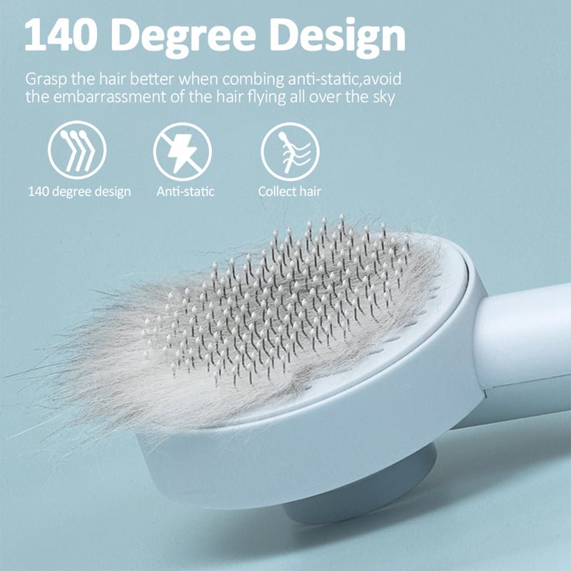 Skanto | GROOMCLICK – Selv-rensende kattbørste for skånsom grooming og mindre håravfall