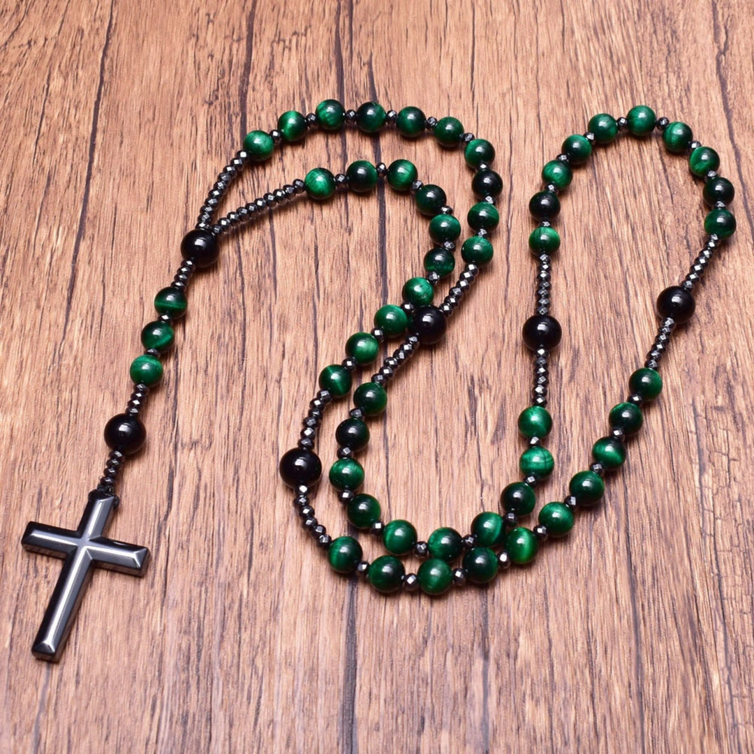Skanto | Orion Spirituell Halskjede med Tigerøye & Lapis Lazuli – Herres rosary