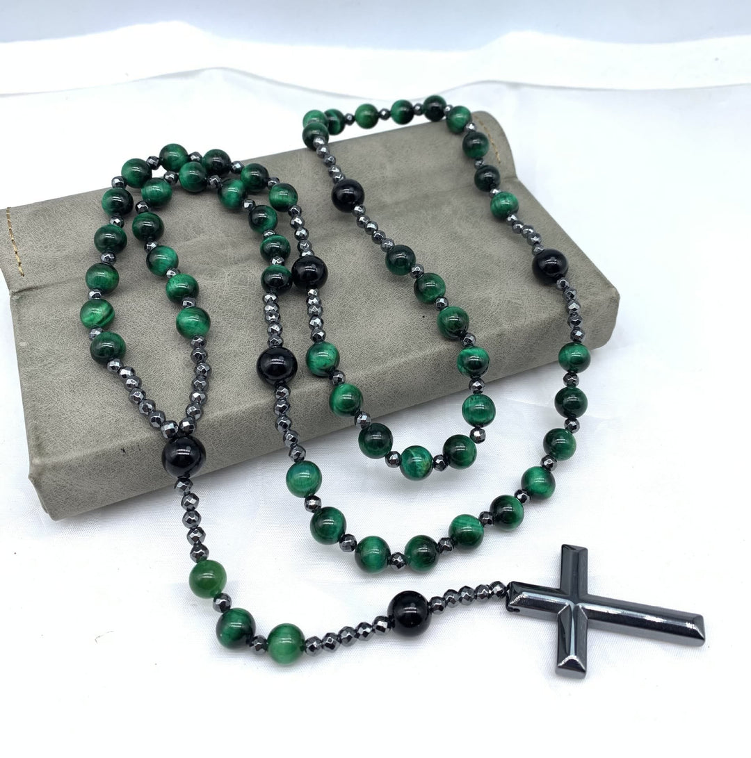 Skanto | Orion Spirituell Halskjede med Tigerøye & Lapis Lazuli – Herres rosary