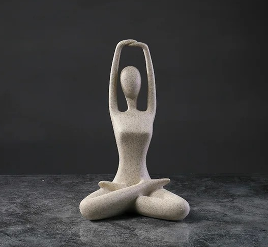 Skanto | ZenJoy Kvinnelig i Yoga Statue – Moderne Innendørs Dekorasjon Laget av Harpiks
