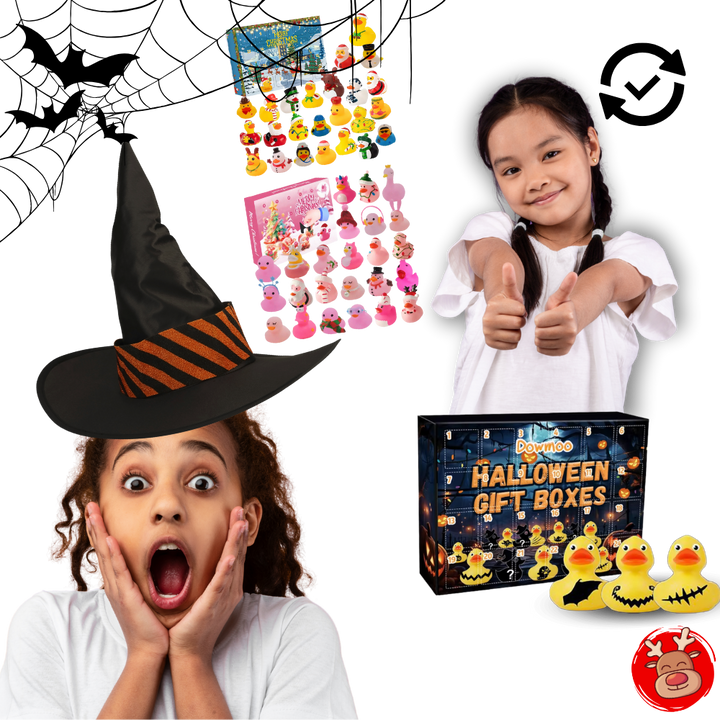 Andejulekalender med Halloween- og Juletema