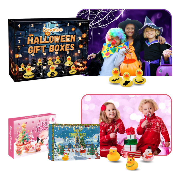 Andejulekalender med Halloween- og Juletema