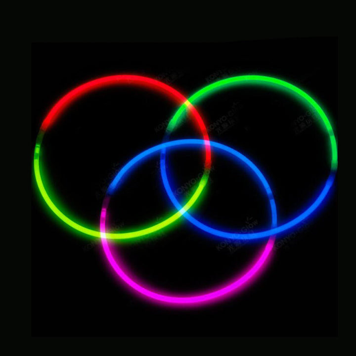 Glow Necklace Tri-color (50 pieces), 5 x 580 mm | Skanto