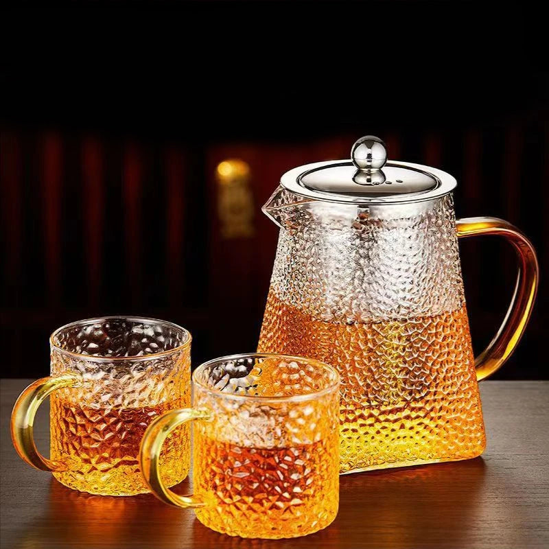 Hammer Glass tekanne med rustfritt stålfilter varmebestandig tekanner | Skanto