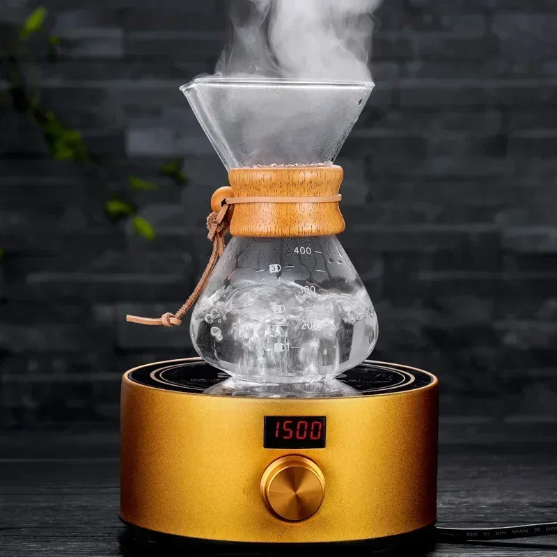 Håndglass kaffekjele med rustfritt stålfilter dryppbrygger kaffe | Skanto