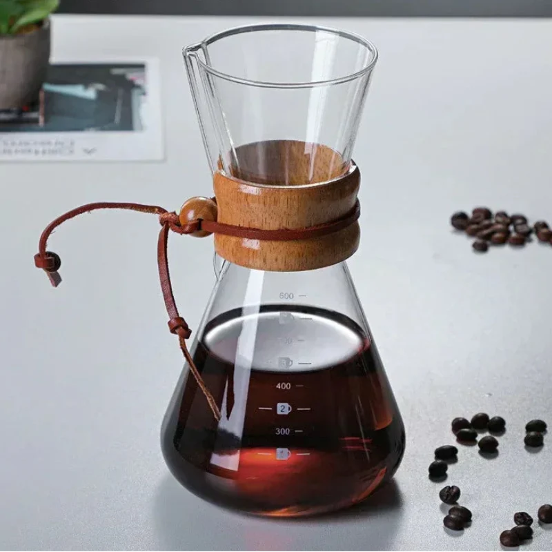 Håndglass kaffekjele med rustfritt stålfilter dryppbrygger kaffe | Skanto
