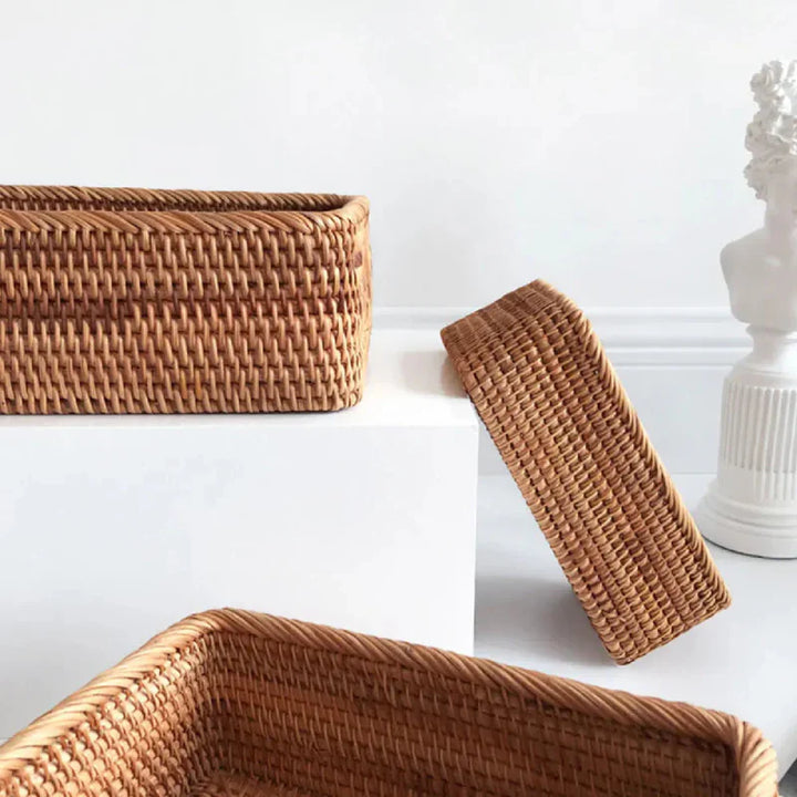 Skanto | Håndvevd Rattan Pilkurv for Oppbevaring