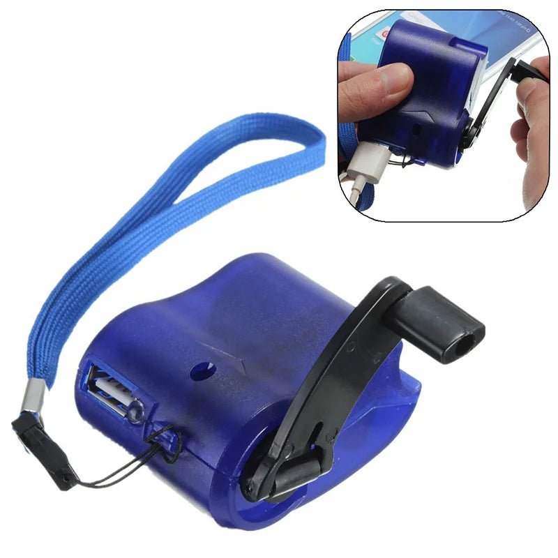 Skanto | HandCrank Lader – Bærbar USB Nødlader for Utendørs Overlevelse