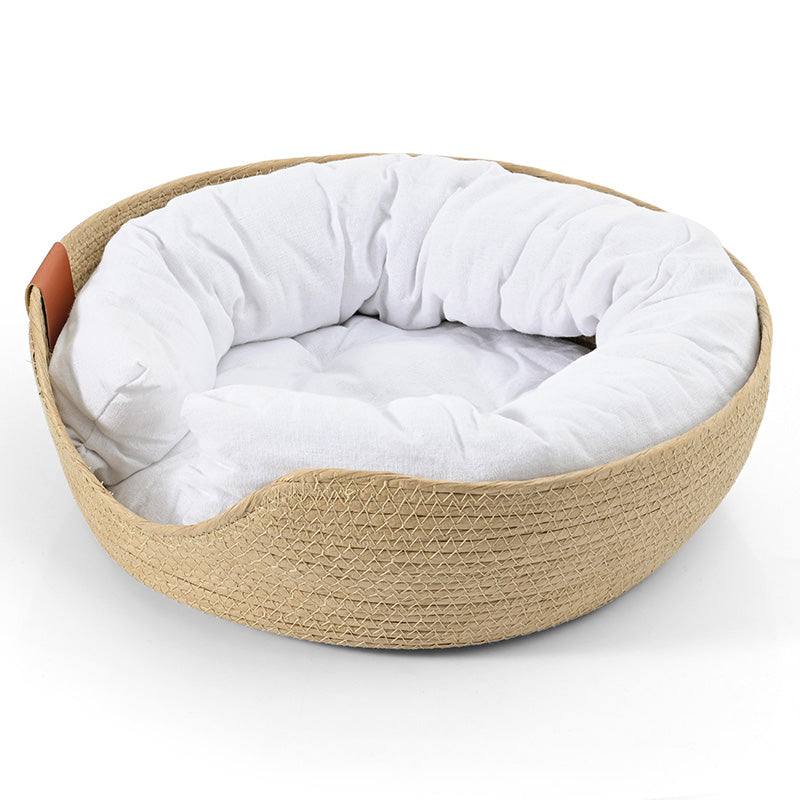 Håndlaget Komfortabel Katt Seng - LuxeSnooze Skanto