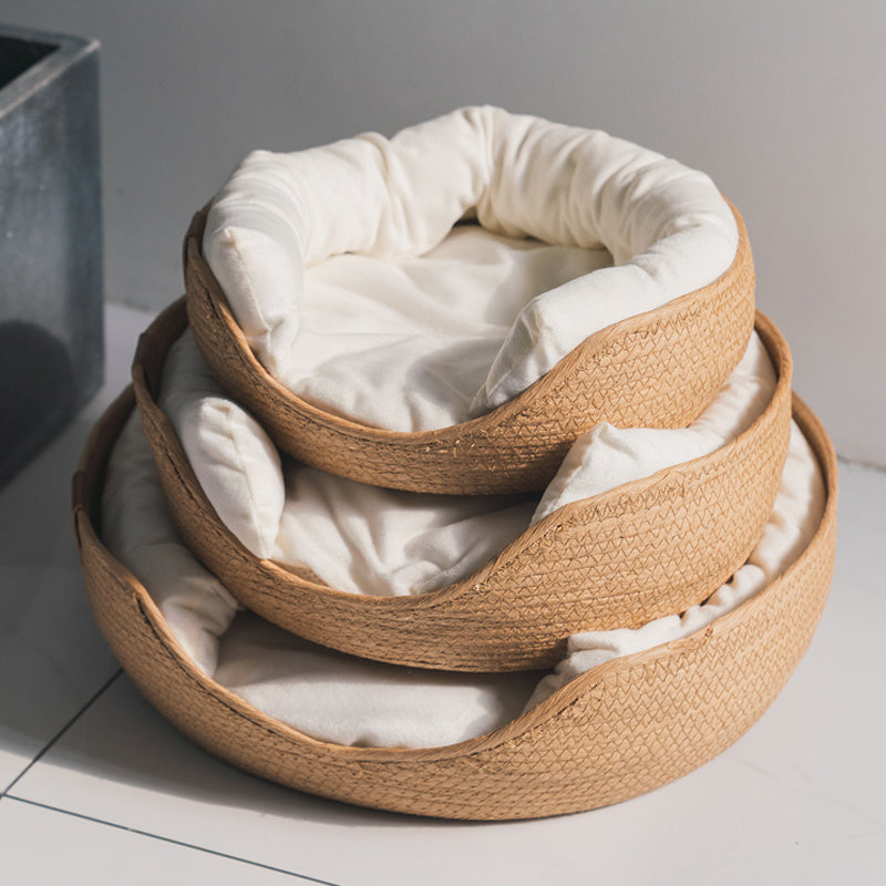 Håndlaget Komfortabel Katt Seng - LuxeSnooze Skanto