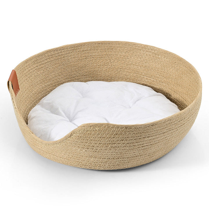 Håndlaget Komfortabel Katt Seng - LuxeSnooze Skanto