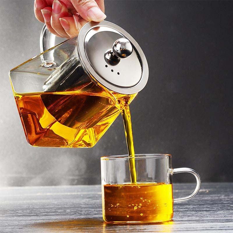Varmebestandig borosilikatglass tekanne med teinfuserfilter tekjele Oolong tekanne | Skanto