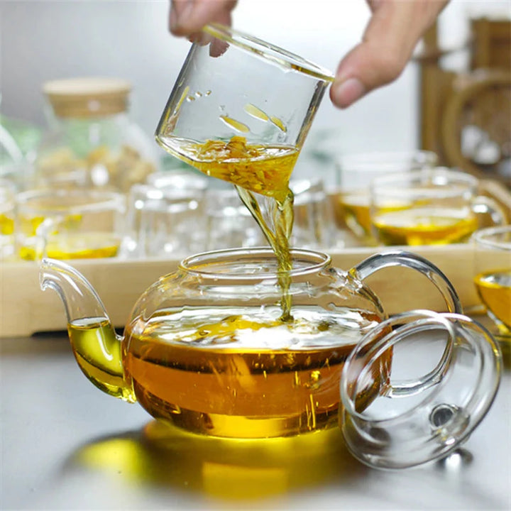 Varmebestandig glass tekanne glass tekanne med infuser tekanne sett | Skanto