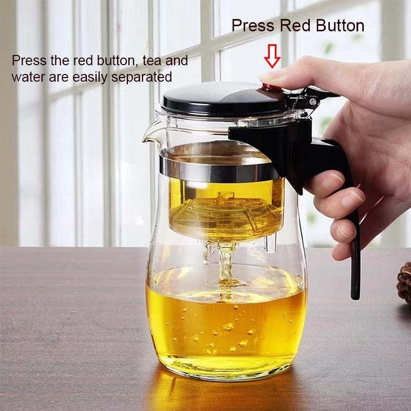 Varmebestandig glass tekanne med teinfuserfilter kjele teapot | Skanto