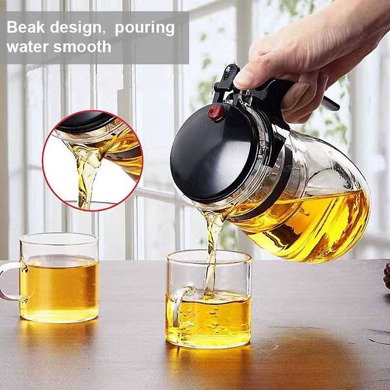 Varmebestandig glass tekanne med teinfuserfilter kjele teapot | Skanto