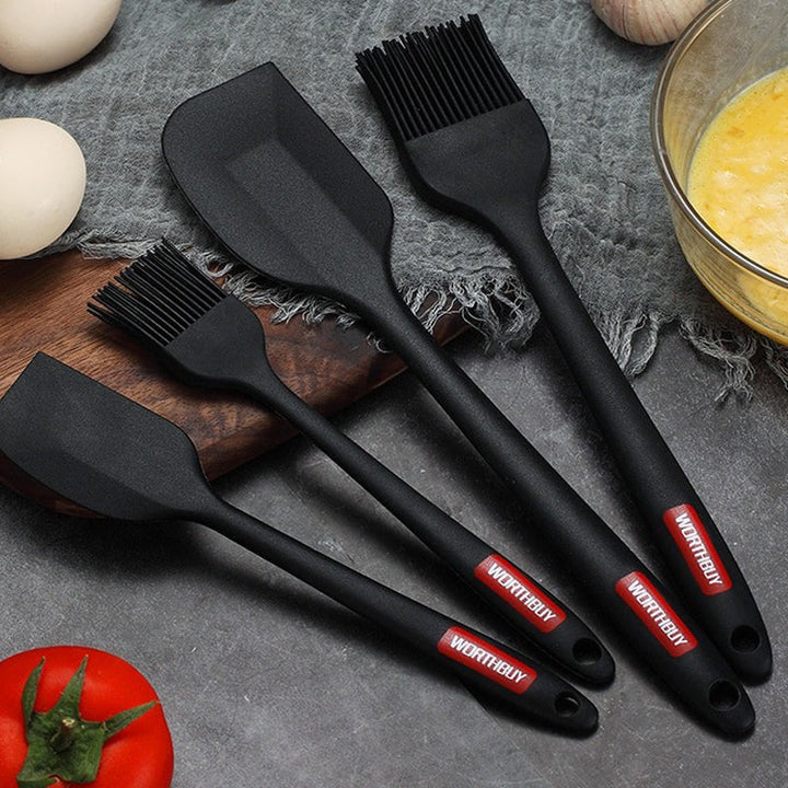 Varmeresistente Non-Stick Silikon Kjøkkenredskaper Sett For Bakemiks Spatelsett | Skanto