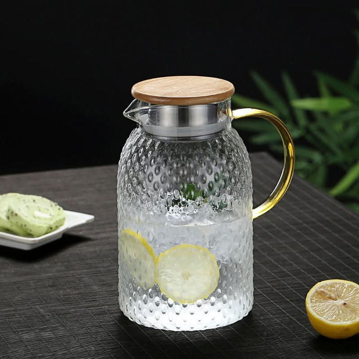 Skanto | Varmebestandig Glasskanne med Bambuslokk